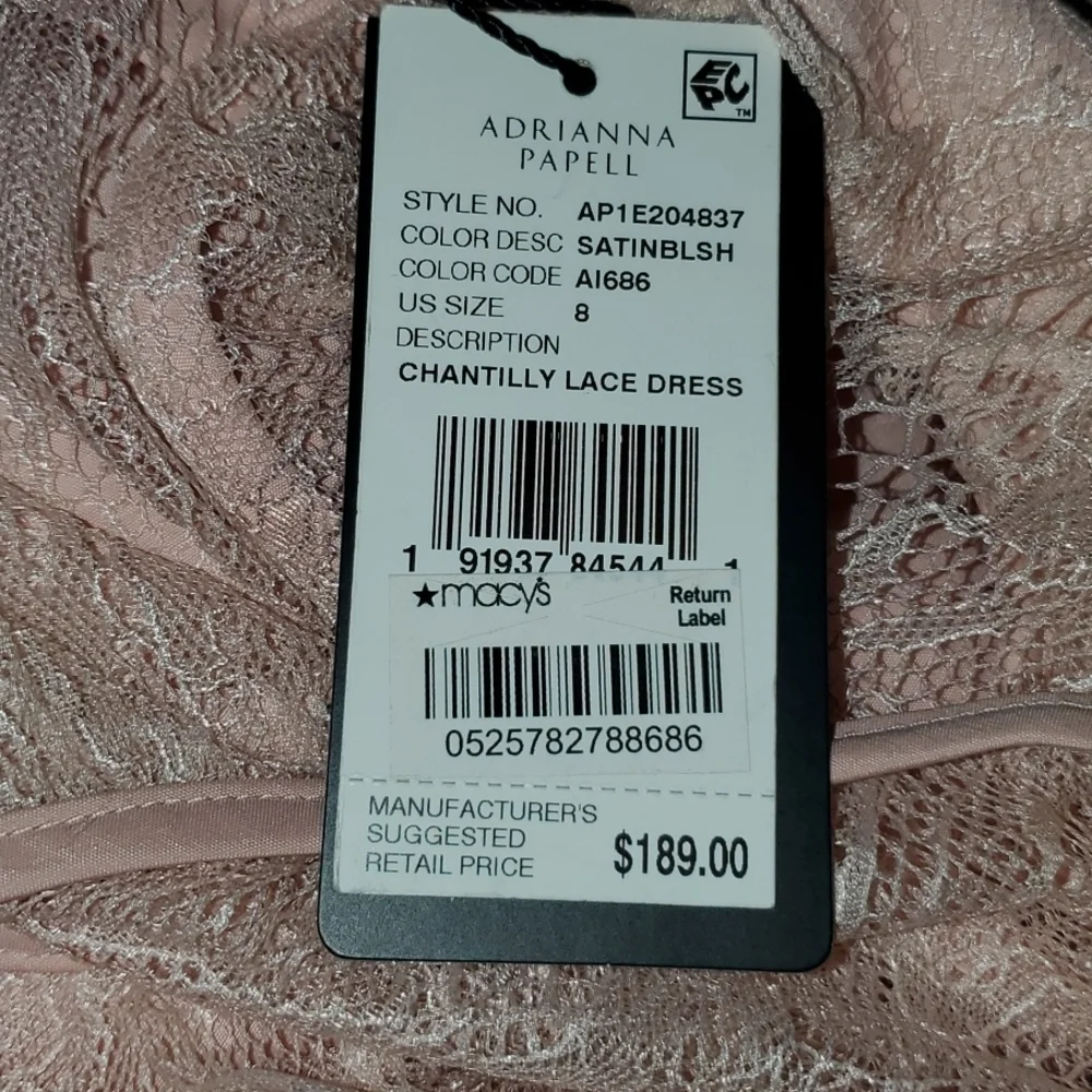 ADRIANNA PAPEL CHANTILLY LACE TIER DRESS SIZE 8 - Picture 6 of 8